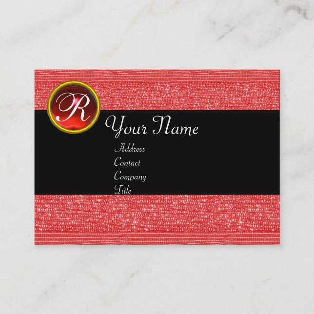 CARTÃO DE VISITA MIÇANGA RUBY GEM MONOGRAM (Frente)