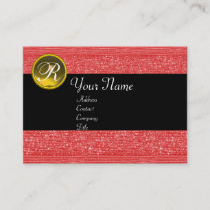 CARTÃO DE VISITA MIÇANGAS AMARELAS DE MODA VERMELHA TOPAZ GEM MONOG