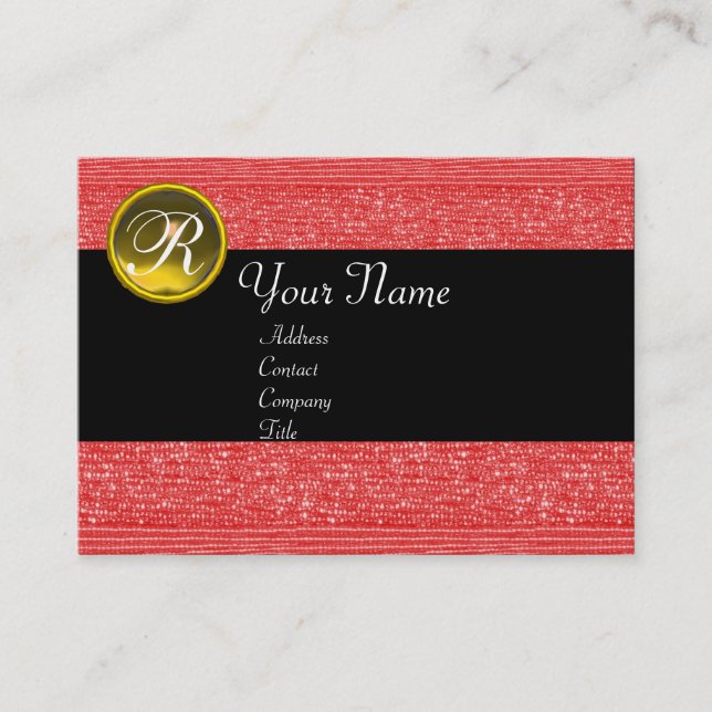 CARTÃO DE VISITA MIÇANGAS AMARELAS DE MODA VERMELHA TOPAZ GEM MONOG (Frente)