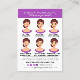 Cartão De Visita Microbexiga de sobrancelha após cuidados O que esp