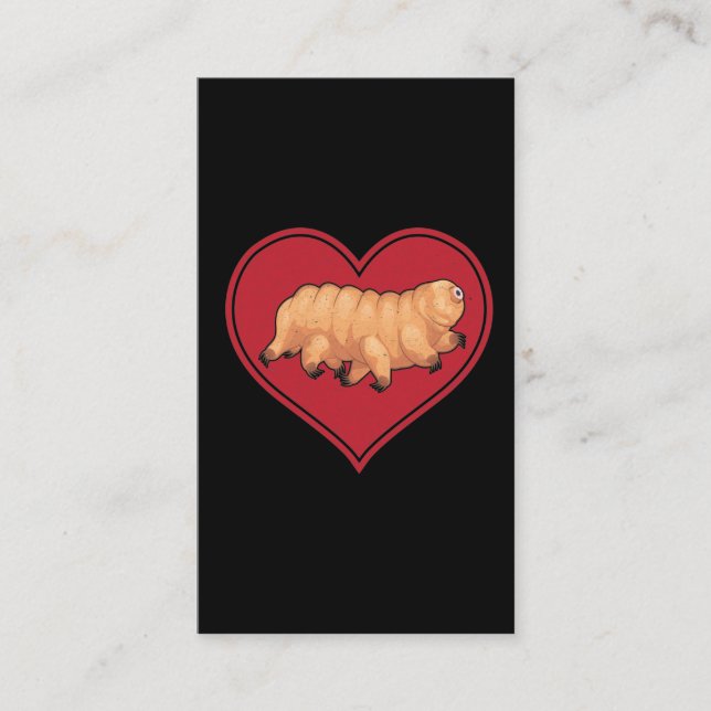 Cartão De Visita Microbiologia Cardíaca Tardigrado Adora Ciência Fe (Frente)