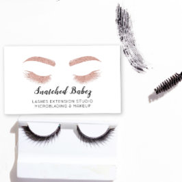 Cartão De Visita Microblade Makeup Eyelash Extension Código QR Bran