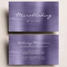 Microblading de Metal Escovado Lavanda em Letra Ma