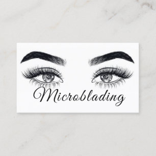 Cartão De Visita Microblading Moderno, Sobrancelhas, Maquiagem Perm