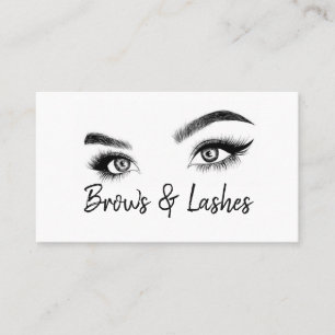 Cartão De Visita Microbordação Brows & Lashes, Extensões Eyelash