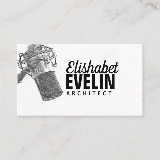 Cartão De Visita microfone de áudio g567 (Frente)