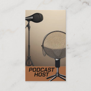 Cartão De Visita Microfone de host Podcast