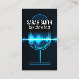 Cartão De Visita Microfone | Onda de som digital