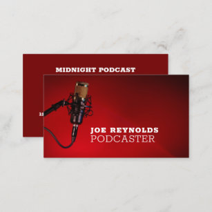 Cartão De Visita Microfone Pro, Podcaster, Podcast