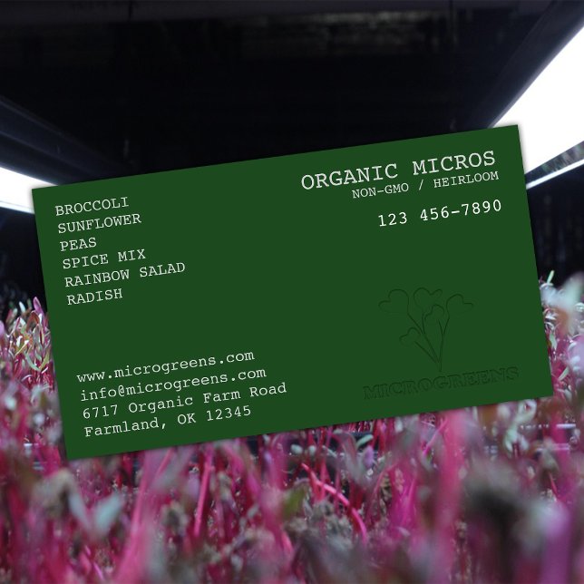 Cartão De Visita Microgreias Orgânicas (Criador carregado)