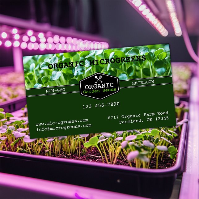 Cartão De Visita Microgreias Orgânicas (Criador carregado)