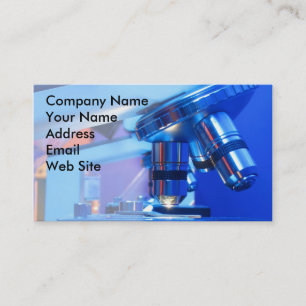 Cartão De Visita Microscópio científico