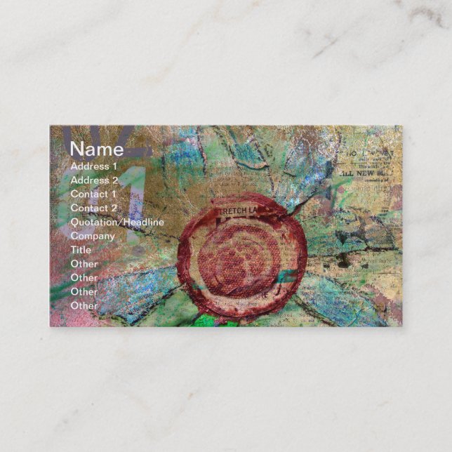 Cartão De Visita Mídia mista e ventilador digital (Frente)