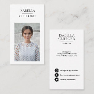 Cartão De Visita Mídia Social de Fotos Vertical do Modelo de Danç