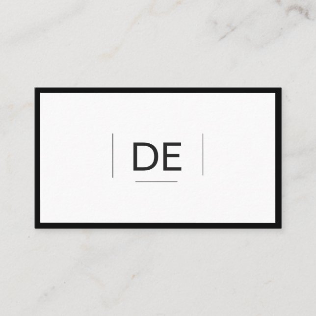 Cartão De Visita Mídia Social Personalizada de Monograma Elegante P (Frente)