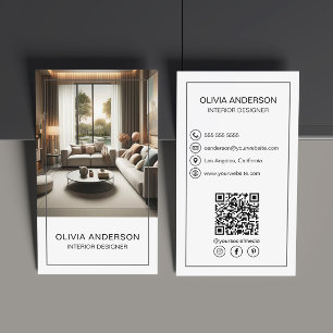 Cartão De Visita Mídia Social Profissional QR Foto Personalizada