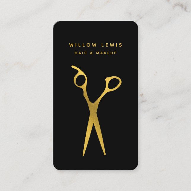 Cartão De Visita Mídia Social Stylist de Cabelo Profissional Modern (Frente)