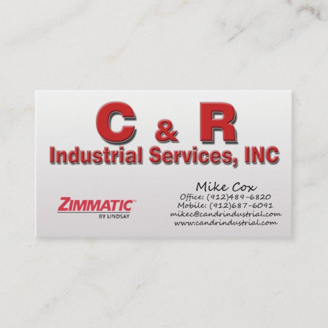 Cartão De Visita Mike Cox (Frente)