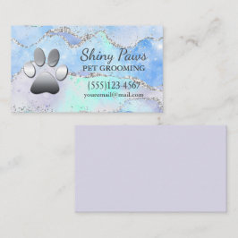 Cartão De Visita Milho Agate Glitter Paw Pet De Cachorro