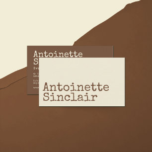 Cartão De Visita Milho doce e Máquina de Escrever Café Typografia