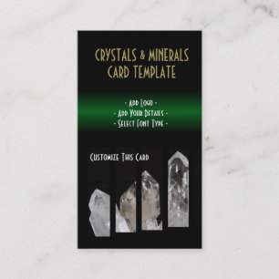 Cartão De Visita Minerais - Cristais Brancos de Reparação do Quar