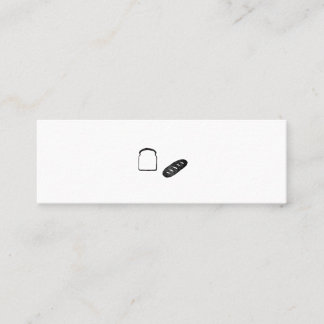 CARTÃO DE VISITA MINI ミニマムでシンプルな名刺 ビジネスカード 食パン・フランスパン