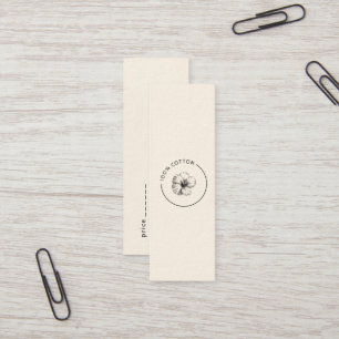 Cartão De Visita Mini 100% de Cotton Vintage Flower Business Tie na etiq