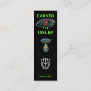 Cartão De Visita Mini 7o bookmarker do grupo das boinas verdes de força