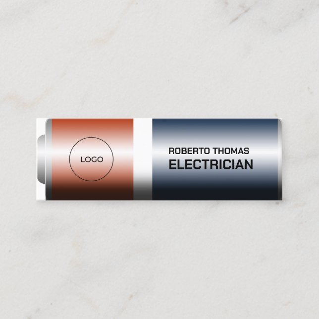 Cartão De Visita Mini A bateria é fraca (Frente)