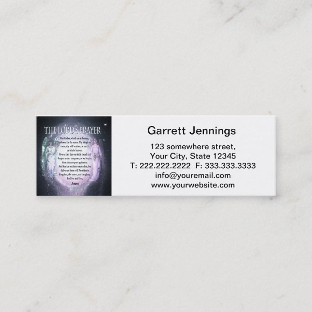Cartão De Visita Mini A Oração do senhor (Frente)