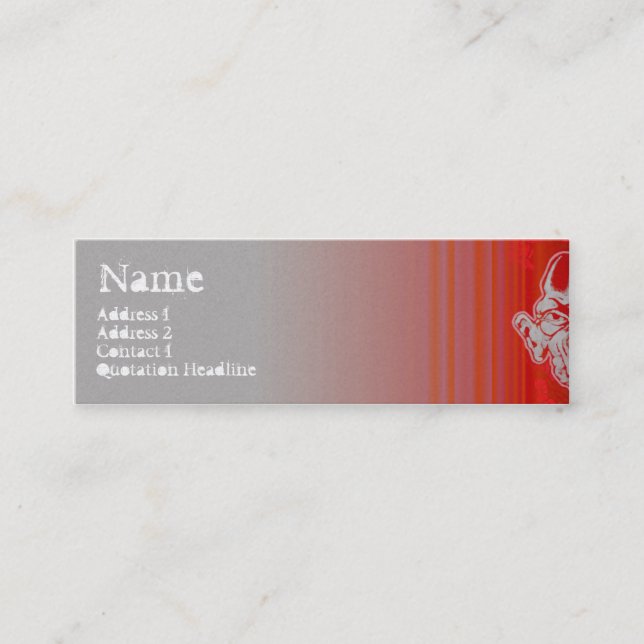 Cartão De Visita Mini A RUA ENFRENTA o vermelho (Frente)