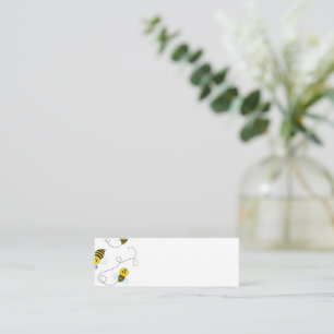 Cartão De Visita Mini Abeja Melífera Voando Amarela Abelha Melífera Pret