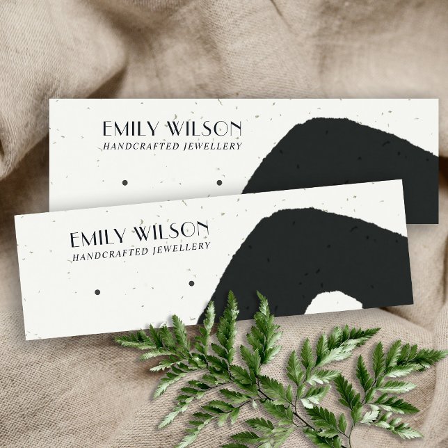 CARTÃO DE VISITA MINI ABSTRATO CERAMIC BLACK WHITE STUD EARRPLAY DISPLAY (Criador carregado)