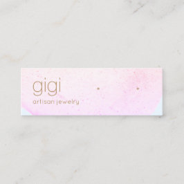 Cartão De Visita Mini Abstrato cor-de-rosa com revestimento de aquarela