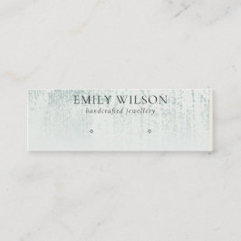 Cartão De Visita Mini Abstrato Silver Aqua Rainfall Stud Earring Earring