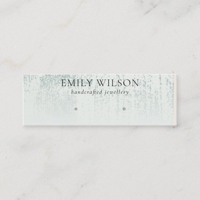 Cartão De Visita Mini Abstrato Silver Aqua Rainfall Stud Earring Earring (Frente)