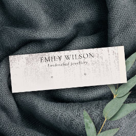 Cartão De Visita Mini Abstrato Silver Rainfall Stud Earring Display