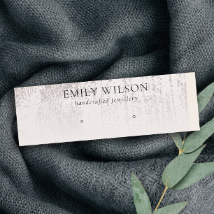 Cartão De Visita Mini Abstrato Silver Rainfall Stud Earring Display