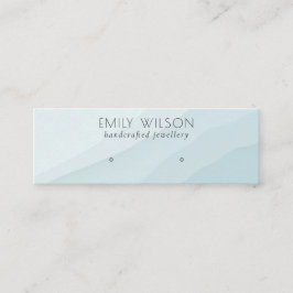 Cartão De Visita Mini Abstrato Sky Blue Waves Stud Earring Display