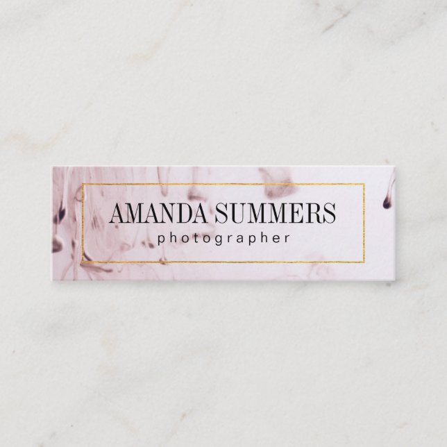 Cartão De Visita Mini Abstrato Splatter | Fotografia (Frente)