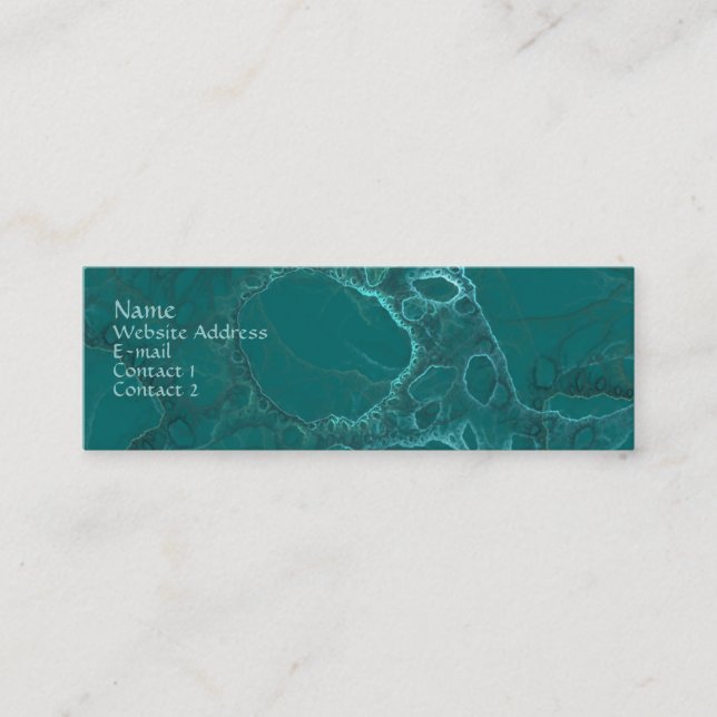Cartão De Visita Mini Abstrato verde (Frente)