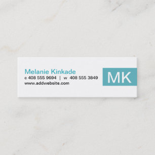 Cartão De Visita Mini Acento (cerceta)