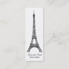 Cartão De Visita Mini Agente de viagens parisiense da torre Eiffel do