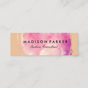 Cartão De Visita Mini Aguarela contemporânea escovada