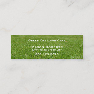 Cartão De Visita Mini Ajardinar do gramado do verde do cuidado do