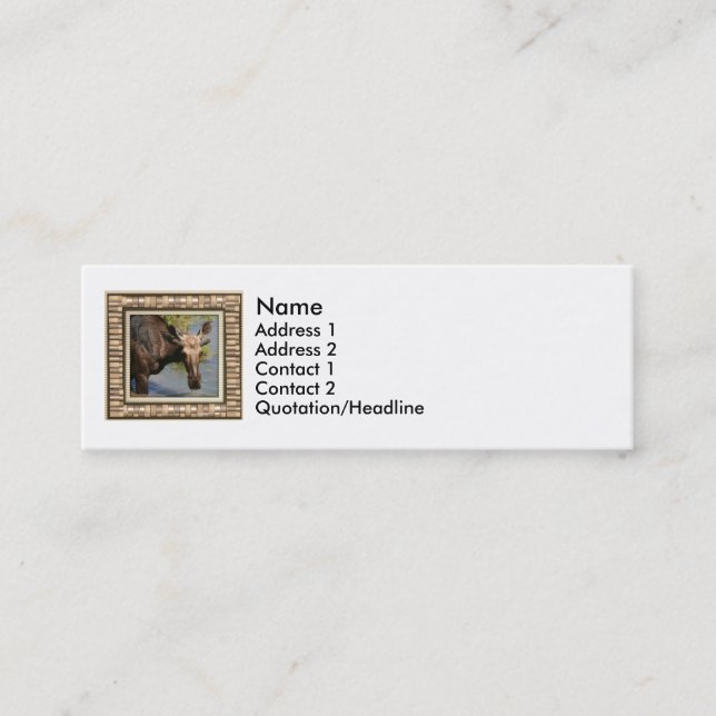 Cartão De Visita Mini Alces (Frente)