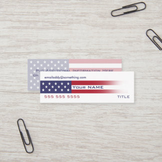 Cartão De Visita Mini American Flag versão 6