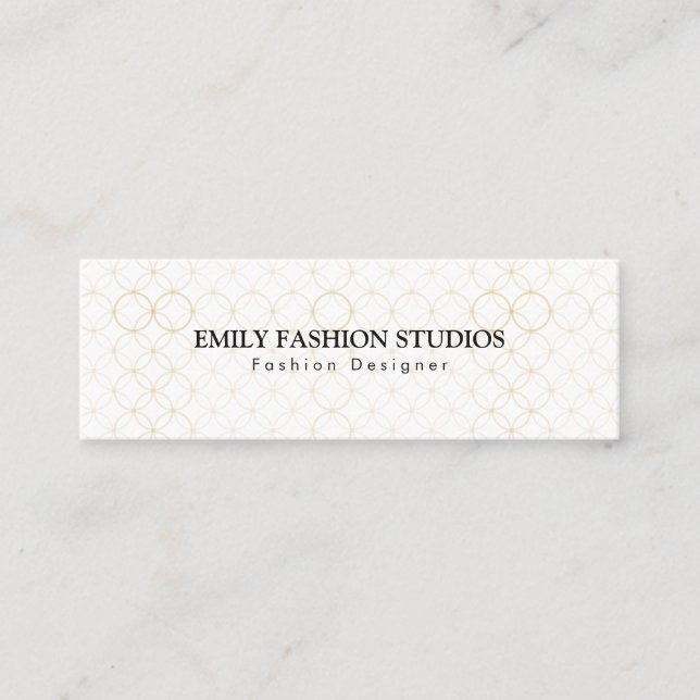 Cartão De Visita Mini Anéis de ouro (Frente)