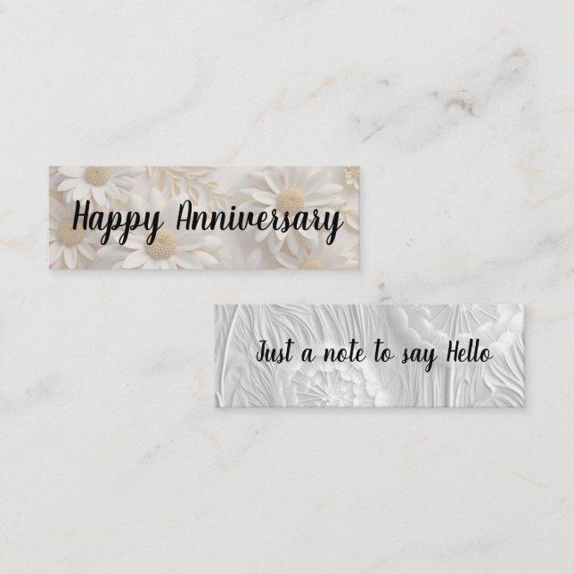 Cartão De Visita Mini Aniversário de Alô/Feliz (Frente/Verso)