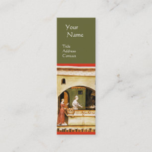 CARTÃO DE VISITA MINI ANTIQUE OVEN BAKER, MONOGRAMA DO COMPRO BKERY BREA